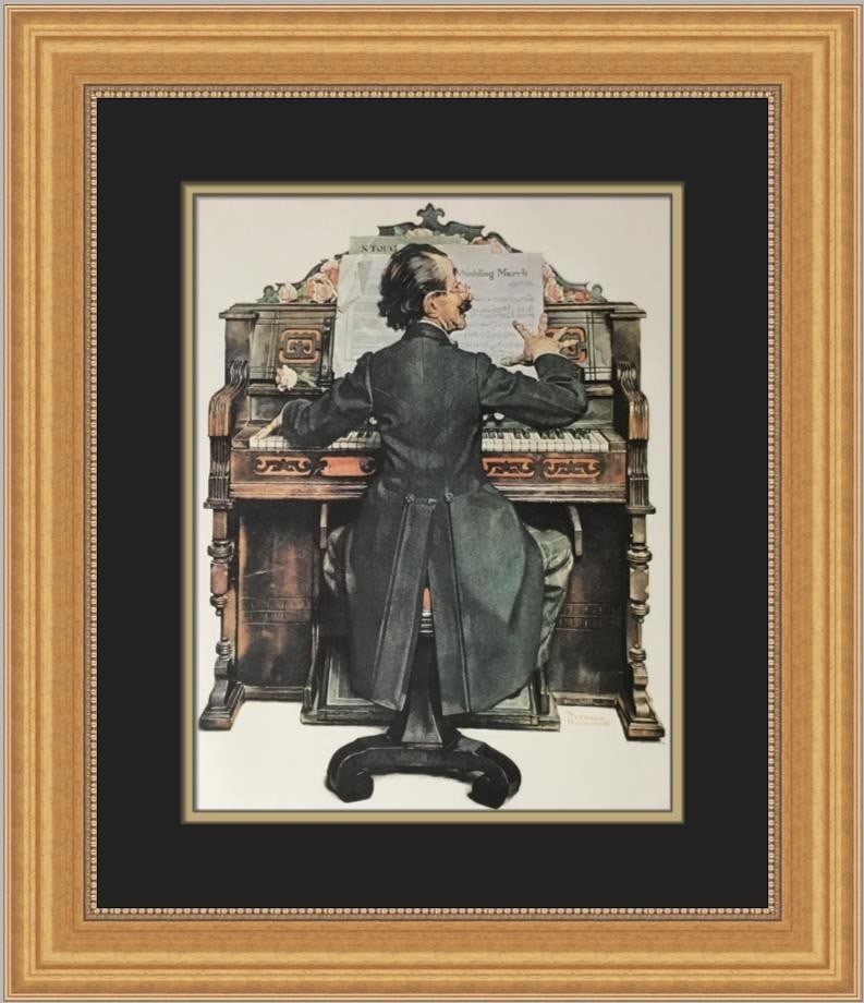 Norman Rockwell Wedding March Custom Framed Art Print 1975 (1 of 2)