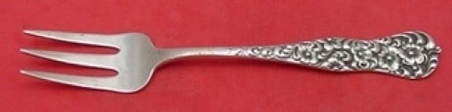 Dominick & Haff Rococo Sterling Silver 3-Tine Pastry Fork 5 3/4" (1 of 2)
