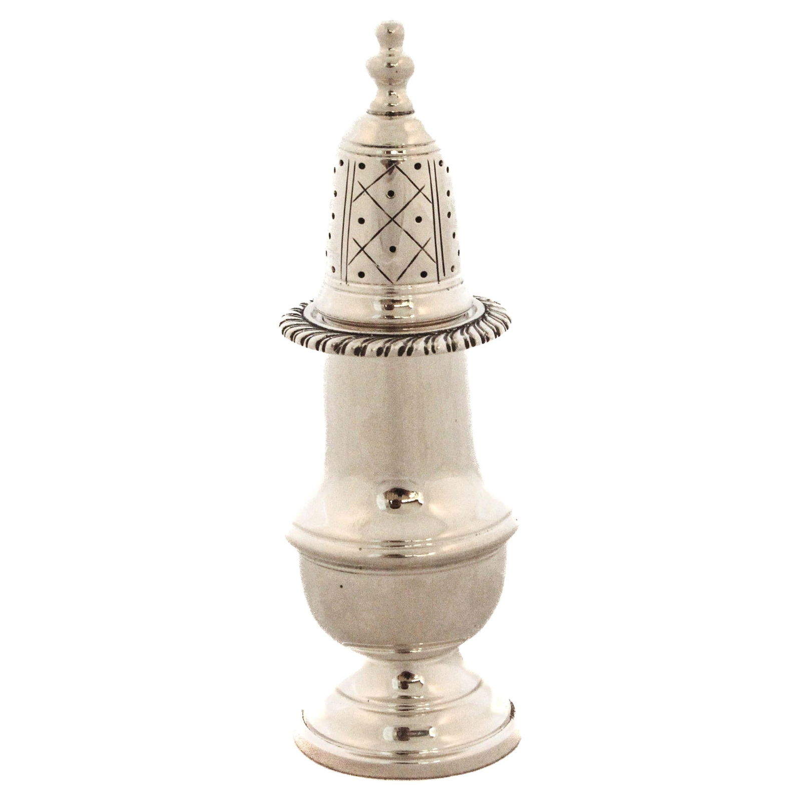 Cartier Sterling Silver Master Salt Shaker 1940s Gadroon Design (1 of 6)