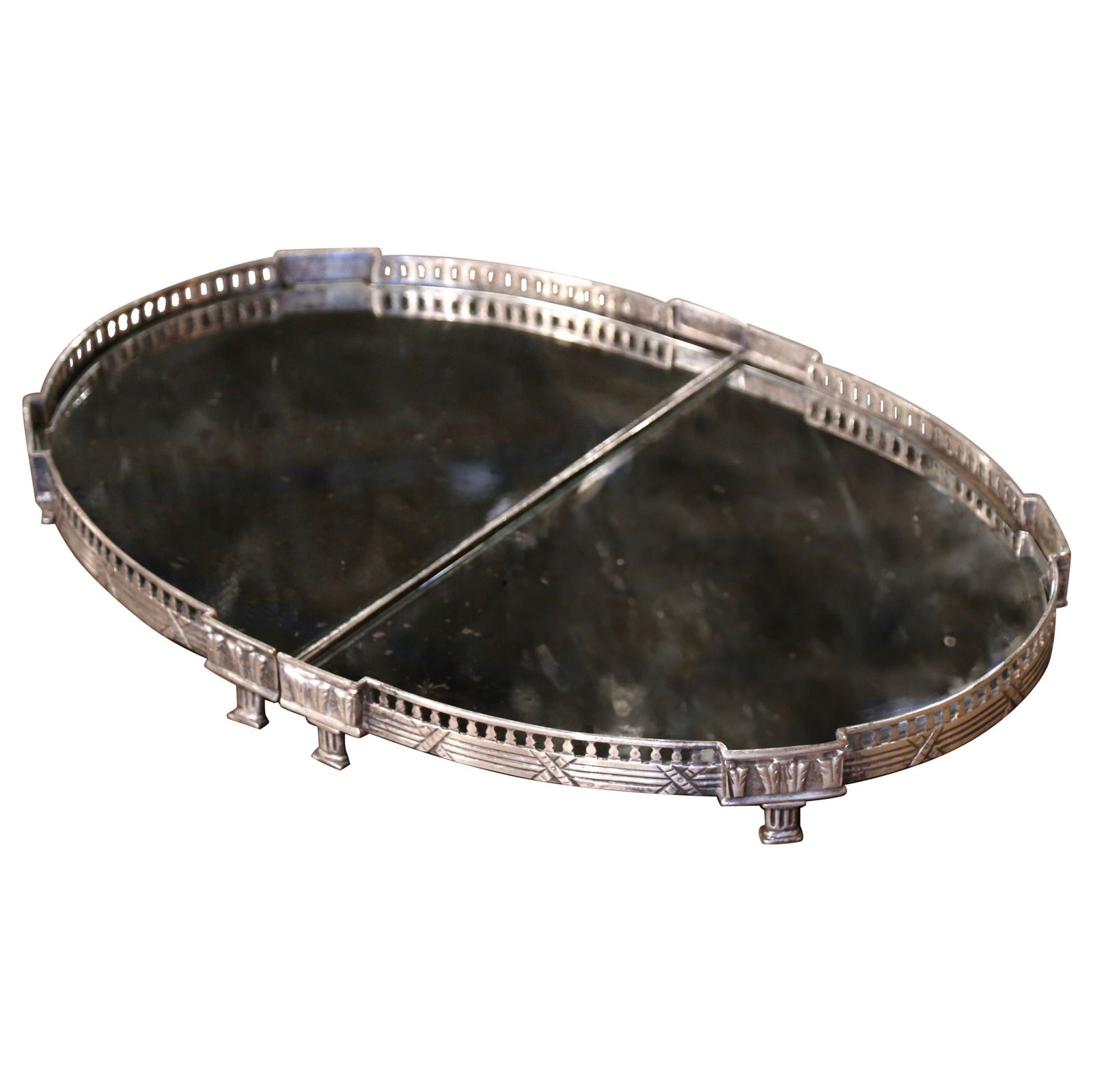 19th Century French Silvered Bronze Mirrored Surtout de Table Centerpiece (1 of 11)