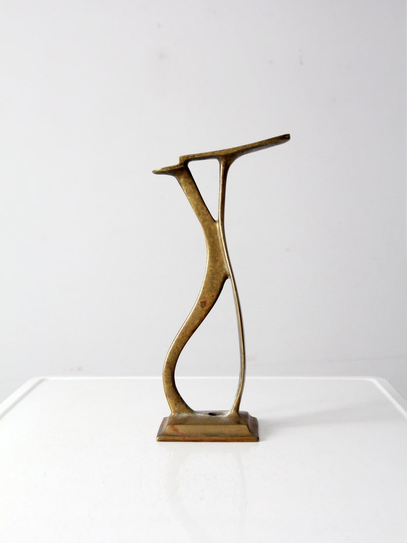 Antique Brass Shoe Rest Stand Decorative Cobbler Display (1 of 10)