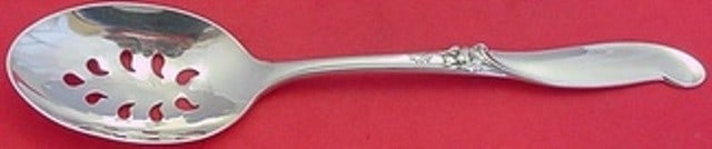International Sterling Silver Melody Slotted Serving Spoon Custom 9-Hole (1 of 1)