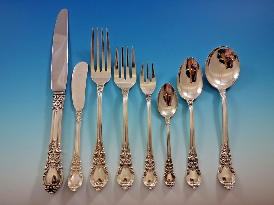 Lunt American Victorian Sterling Silver Flatware Set 147 Pieces for 18 (1 of 8)