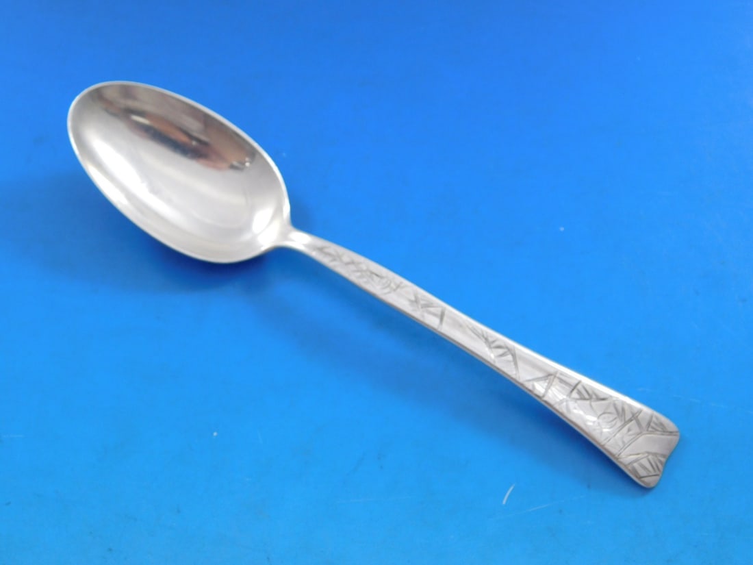 Tiffany & Co. Sterling Silver Teaspoon Lap Over Edge Ladybug Spider Web 6" (1 of 5)