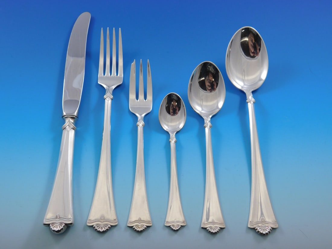 Th. Olsens Konval 830 Silver Flatware Set 73 Pieces Mid-Century Modern (1 of 8)
