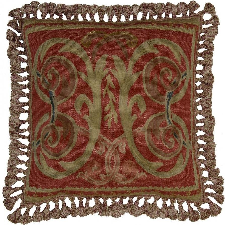 Provence Home Aubusson Style Velvet Throw Pillow 22x22 Handcrafted: Provence Home Aubusson Style Velvet Throw Pillow 22x22 Handcrafted Enhance your living space with this Luxurious Vintage Style Velvet Throw Pillow, meticulously handcrafted to embody an antique aesthe