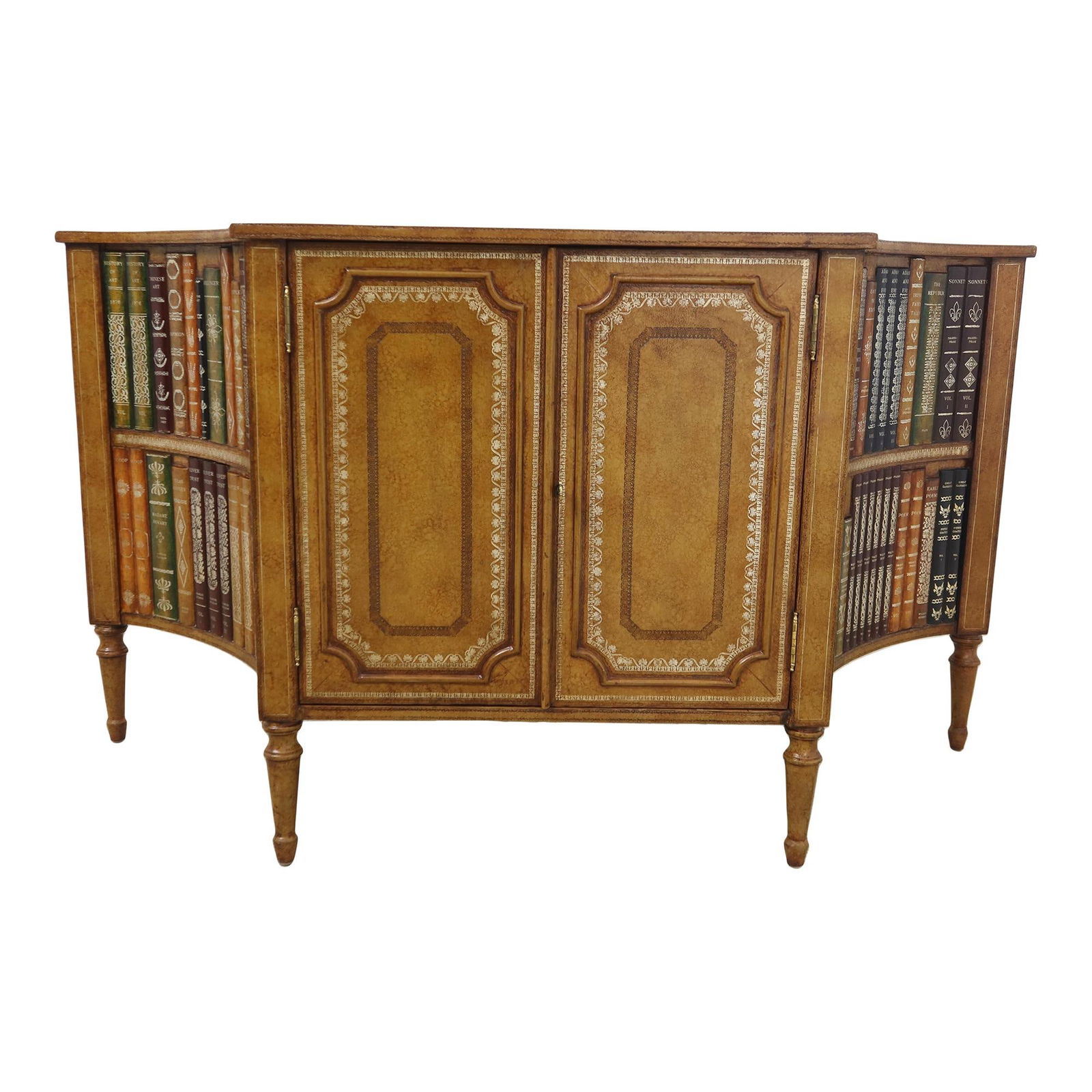 Maitland Smith Leather Wrapped Regency 2 Door Commode Elegant Storage (1 of 10)