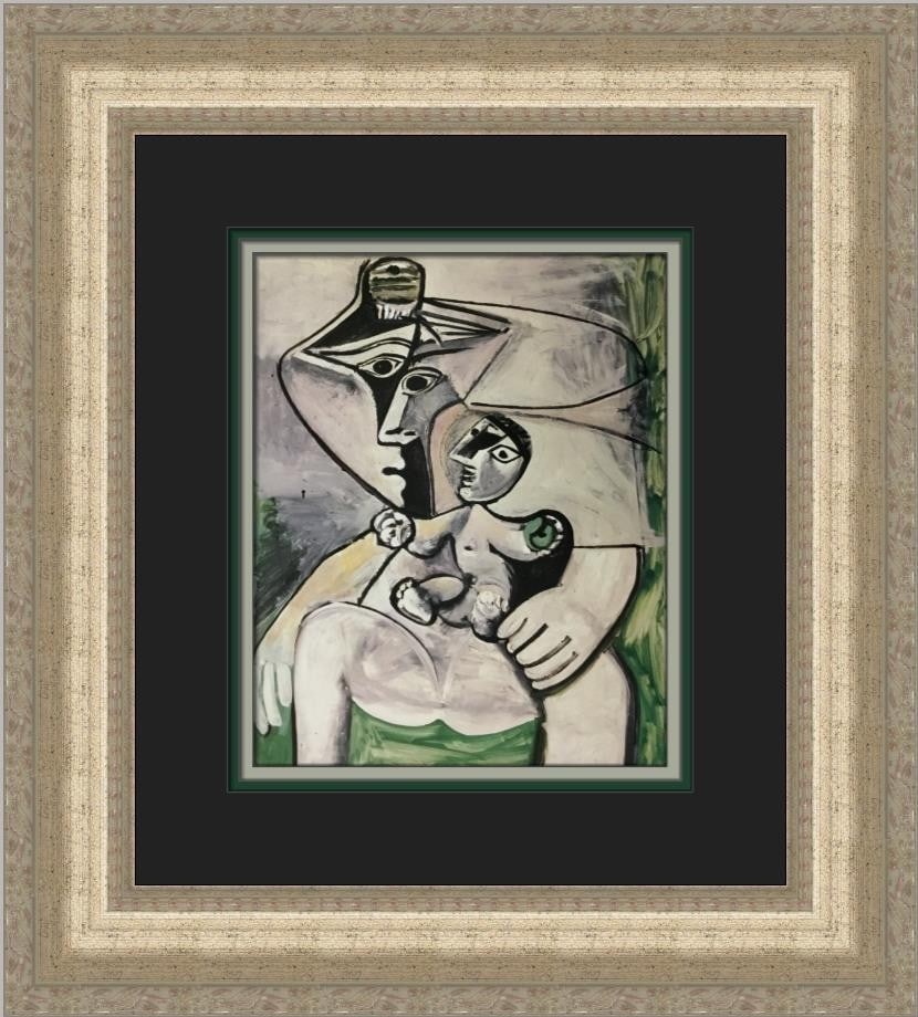Pablo Picasso Mother and Child Custom Framed Art Print 16x18 (1 of 2)
