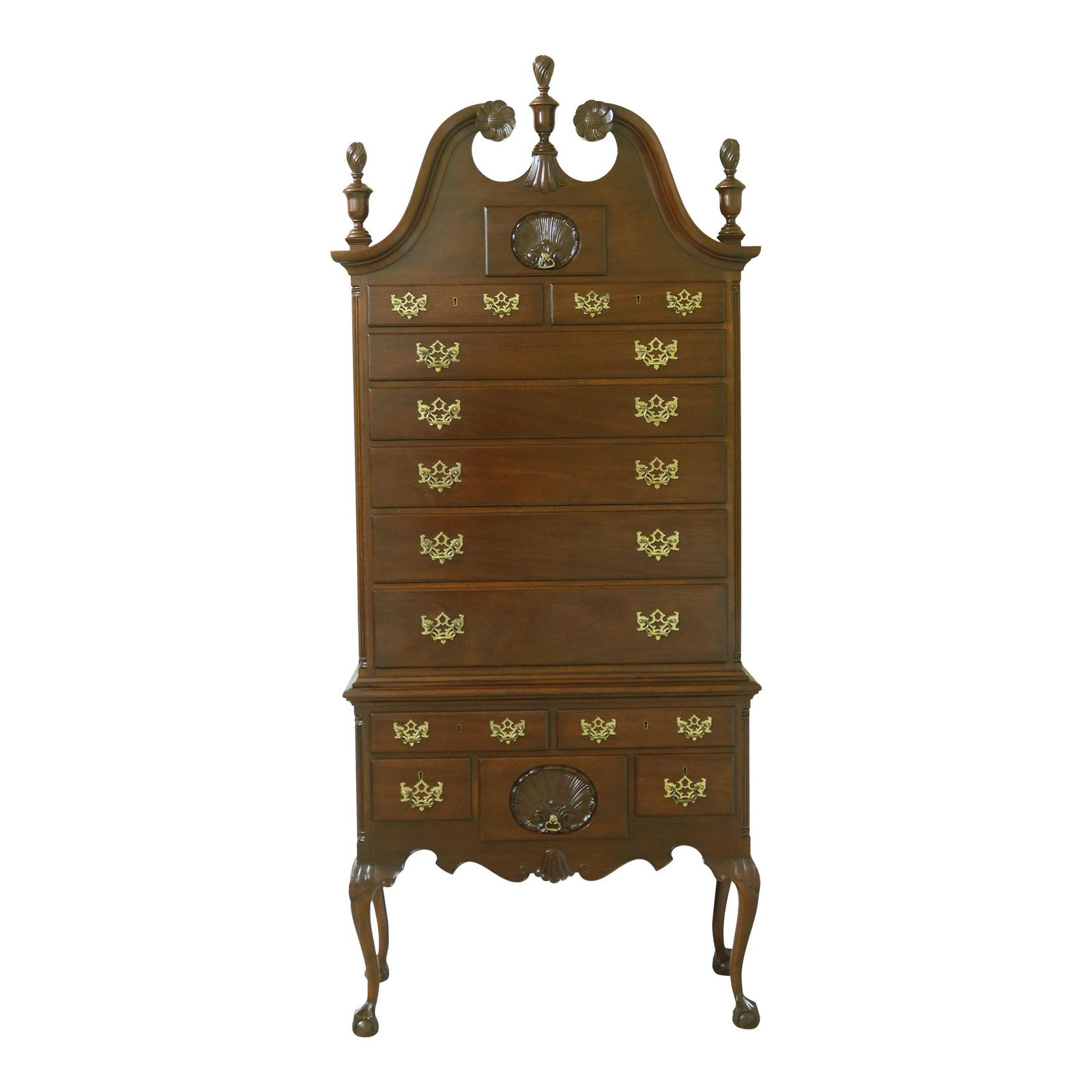 Biggs Chippendale Mahogany Highboy with Ball and Claw Feet (1 of 10)
