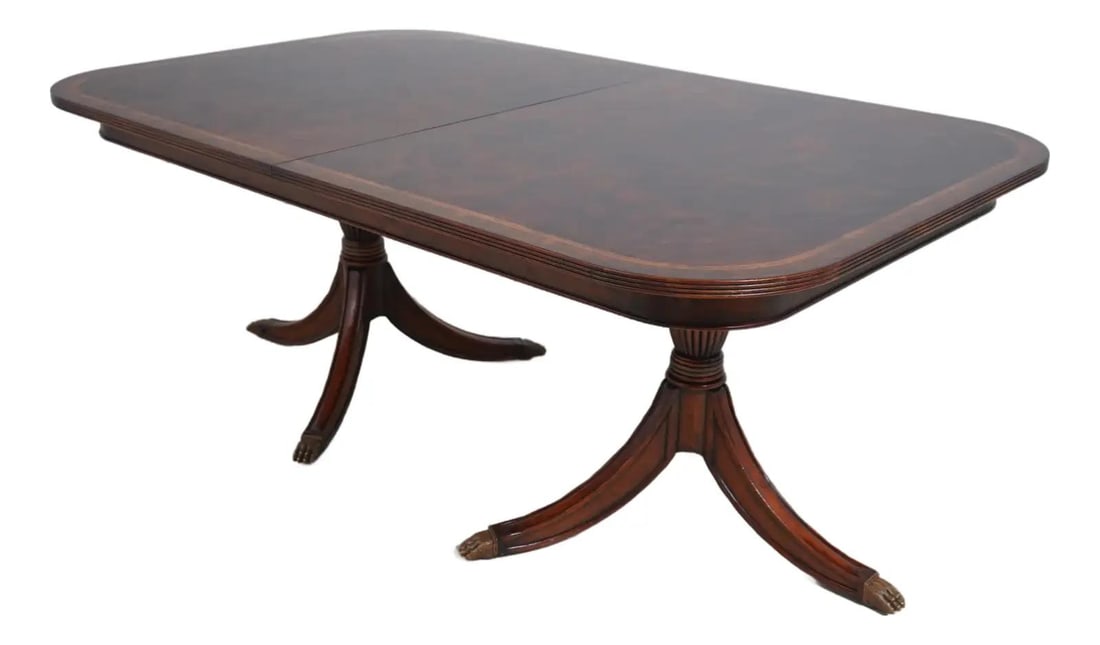 Jonathan Charles Buckingham Regency Mahogany Dining Table with Leaf (1 of 10)