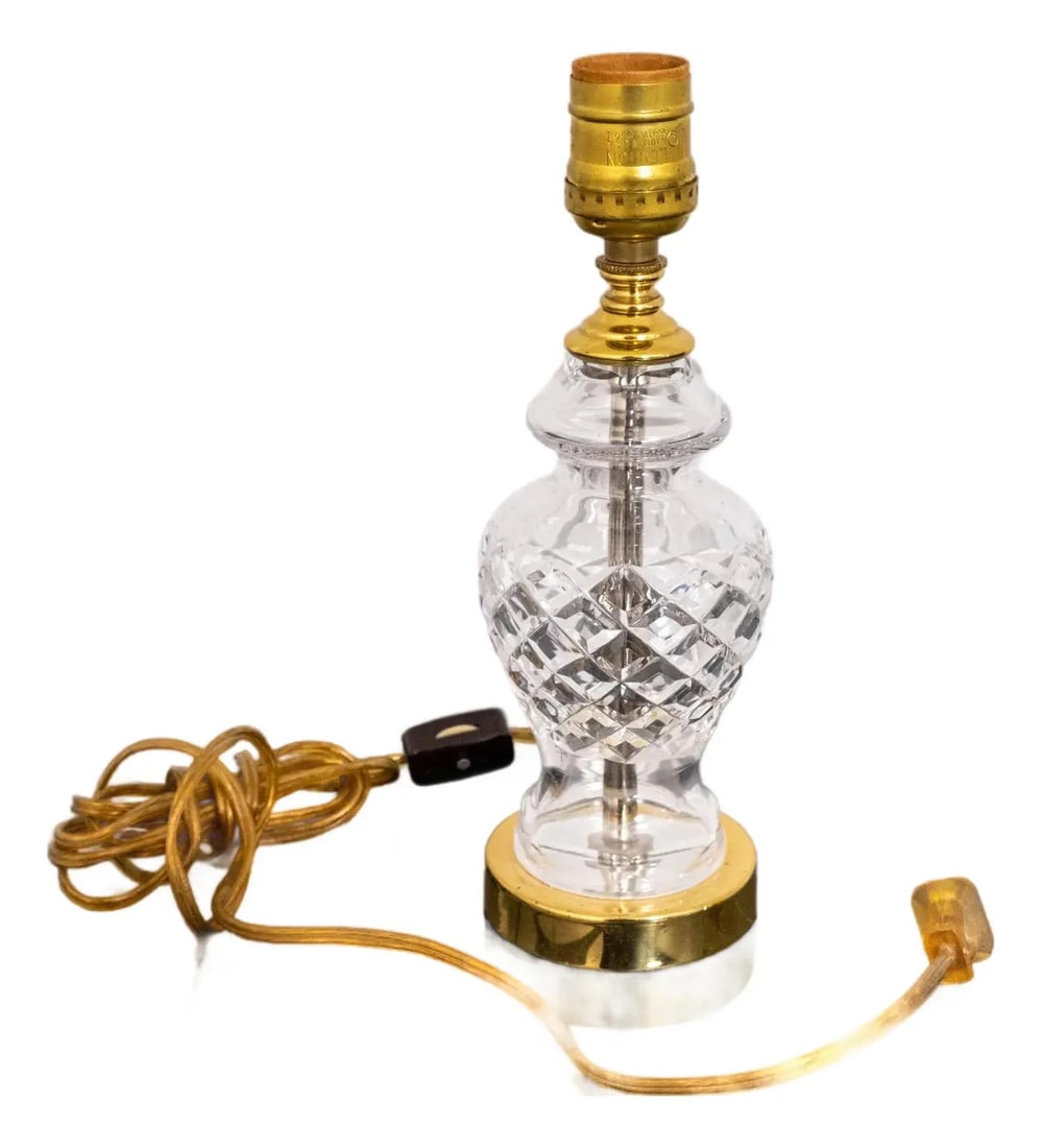 Elegant Waterford Crystal Lamp with Brass Base (1 of 9)