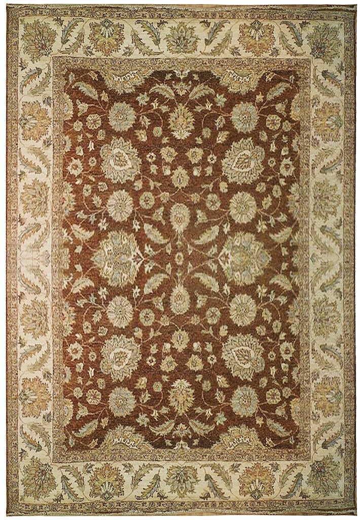 8 x 10 Handcrafted Brown Vegetable Dyed Chobi Area Rug from India (1 of 7)