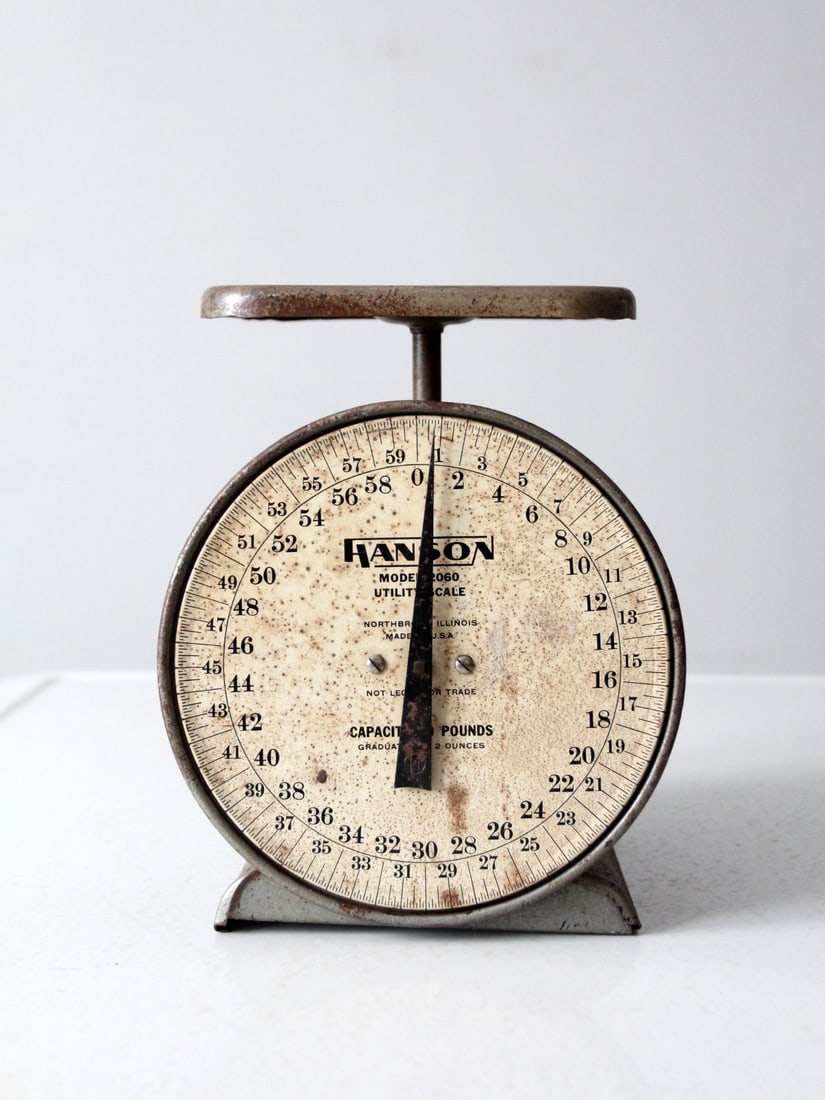 Vintage Hanson Model 2060 Utility Scale 60 lb Capacity Gray Metal (1 of 8)