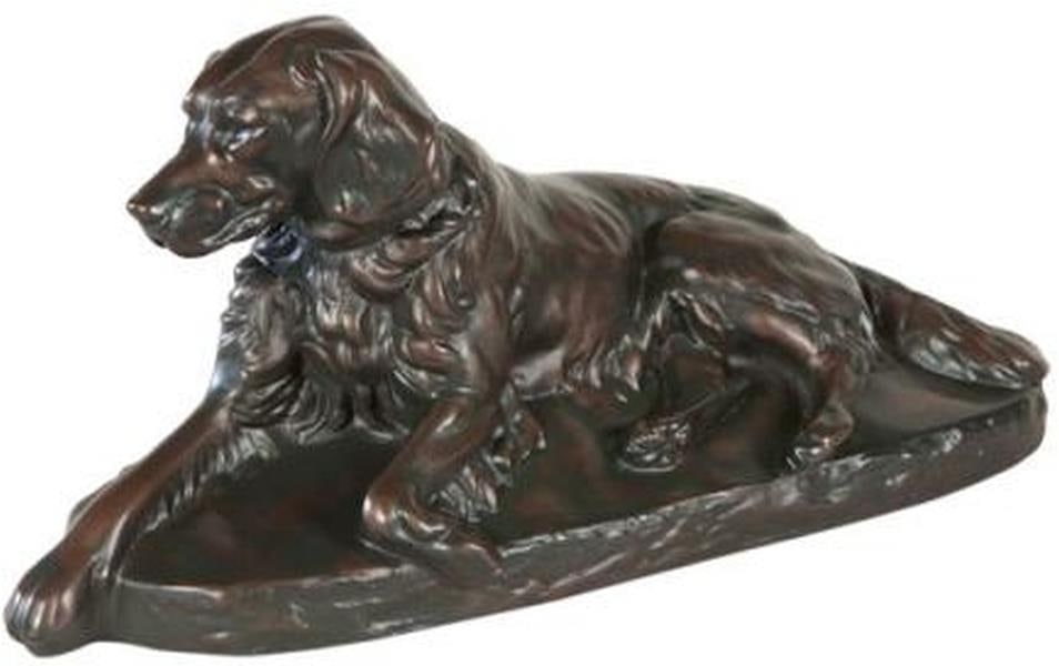 Chocolate English Setter Lodge Style Sculpture Hand-Cast Resin (1 of 1)