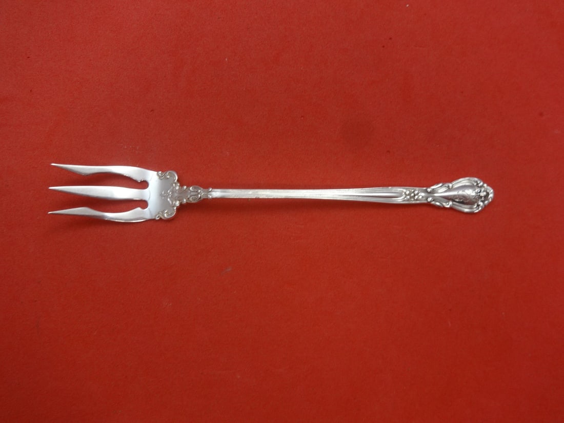 Gorham Chantilly Sterling Silver 3-Tine Pickle Fork with Lacing 5 3/4" (1 of 2)