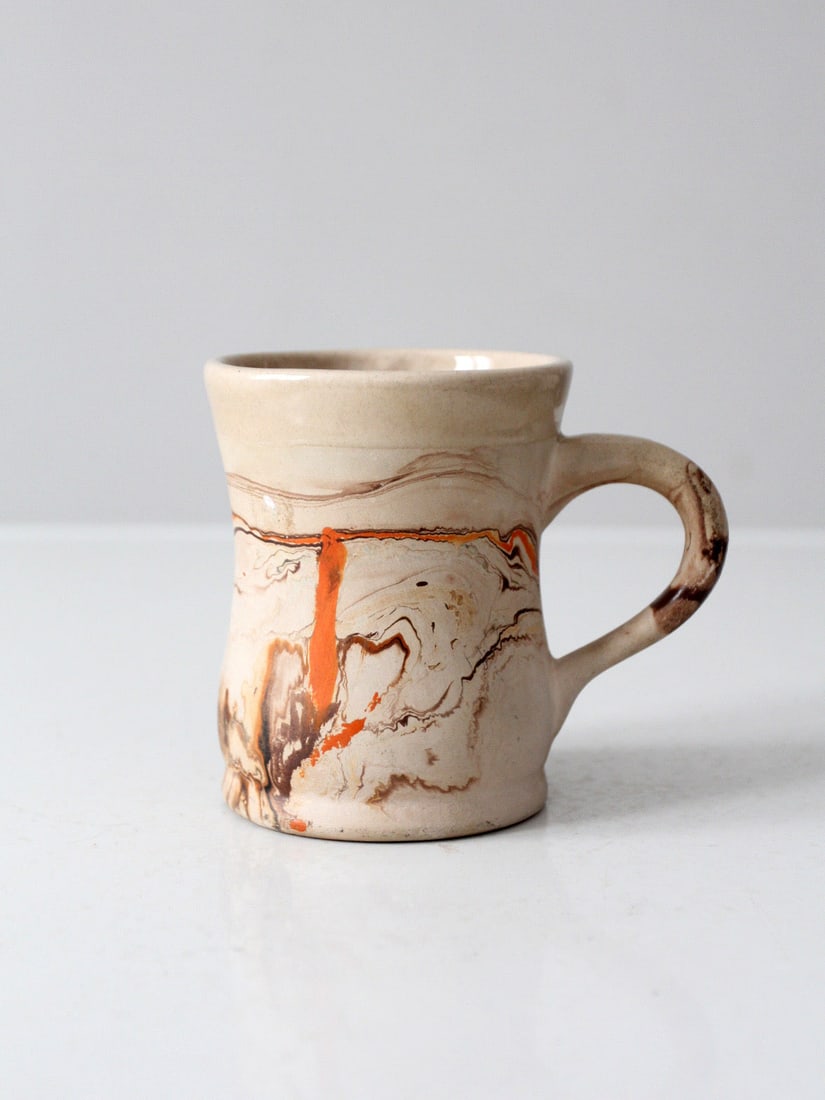 Vintage Mid-Century Nemadji Pottery Swirl Glaze Mug (1 of 11)