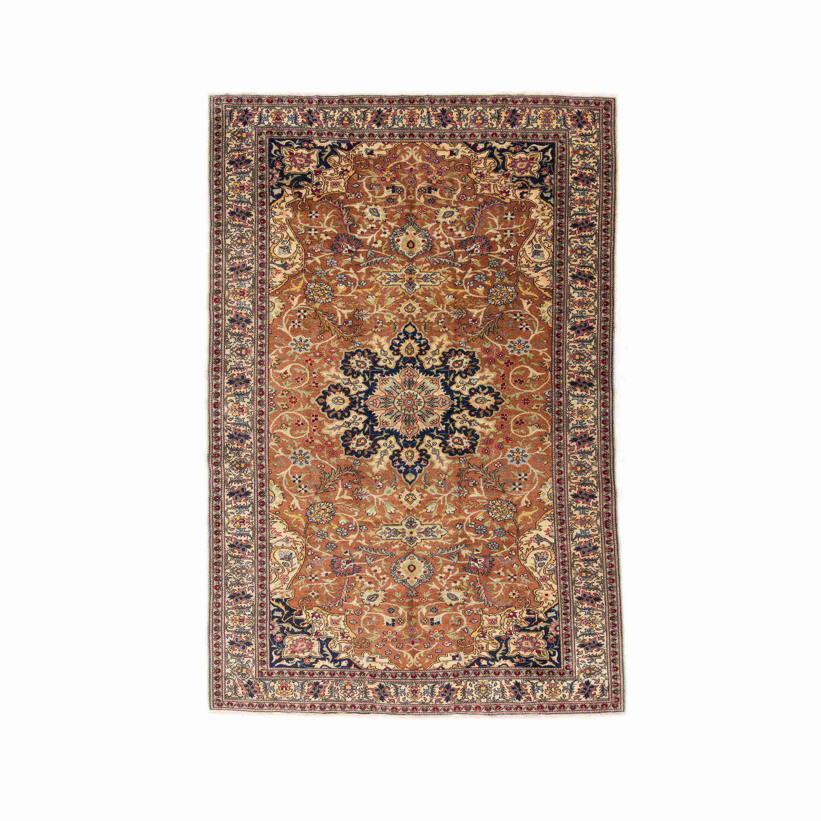 Handmade Kayseri Wool on Cotton Carpet 76.4 x 116.1 Inches (1 of 8)