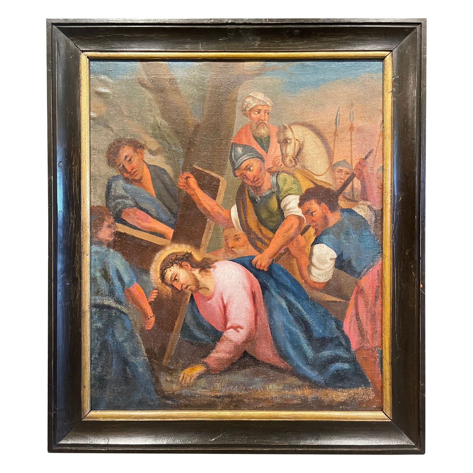 Late 18th Century French Oil Painting Third Station of the Cross (1 of 10)