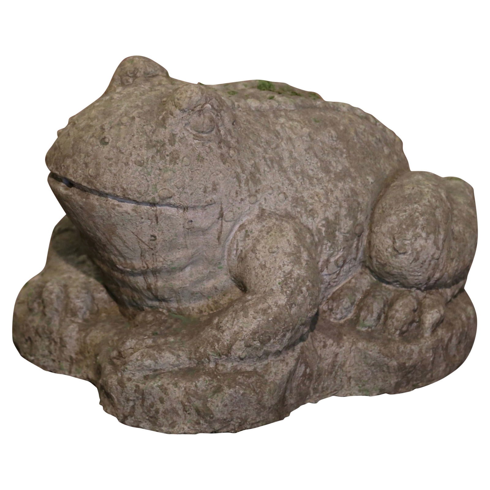 Vintage French Hand-Carved Stone Toad Fountain Sculpture 11" H (1 of 6)
