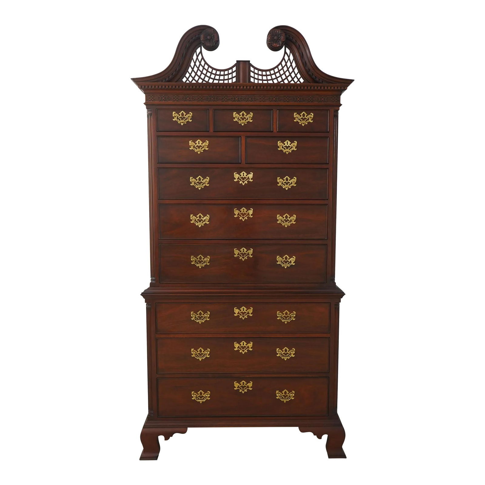 Kindel National Trust Chippendale 2 Piece Mahogany Chest on Chest (1 of 10)