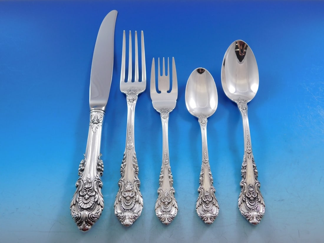 Wallace Sir Christopher Sterling Silver Flatware Set 65 Pcs for 12 (1 of 9)