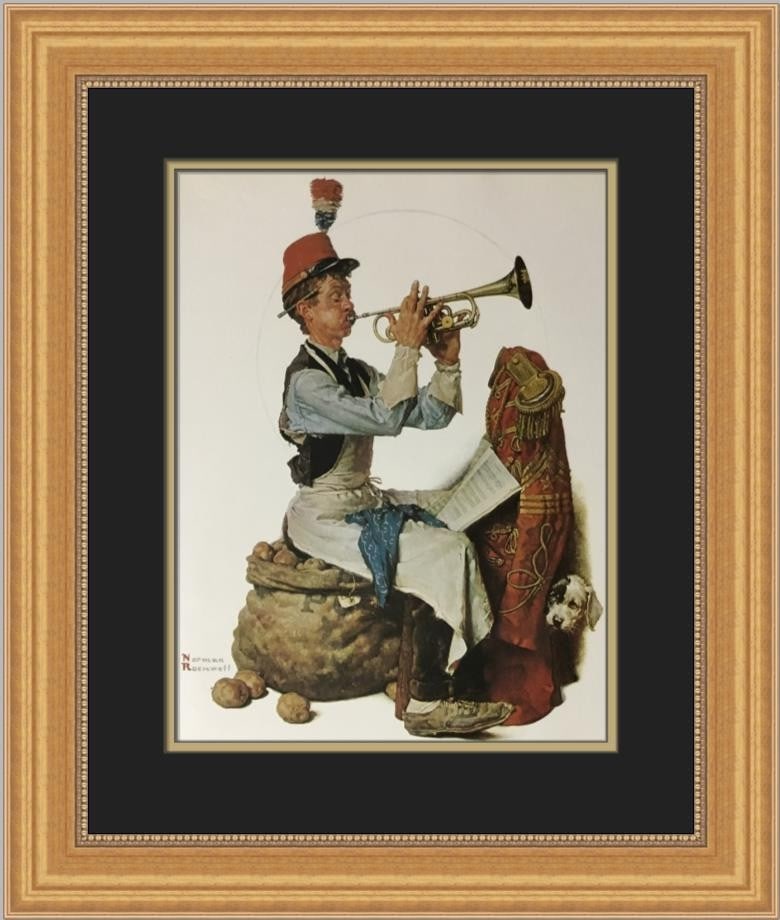 Norman Rockwell Sour Note Custom Framed Print 20 x 18 Americana Art (1 of 2)