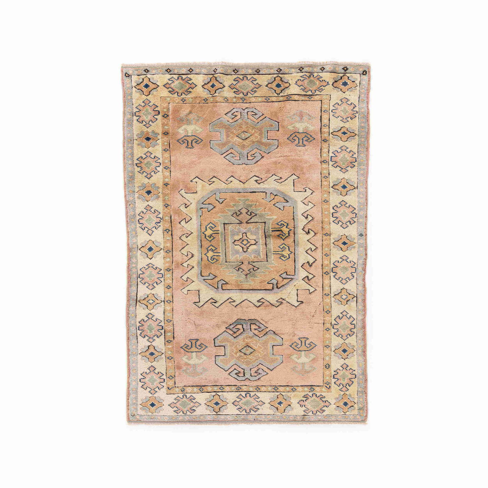 Authentic Handmade Kars Wool Carpet 53.5 x 77.6 Double Knots (1 of 8)