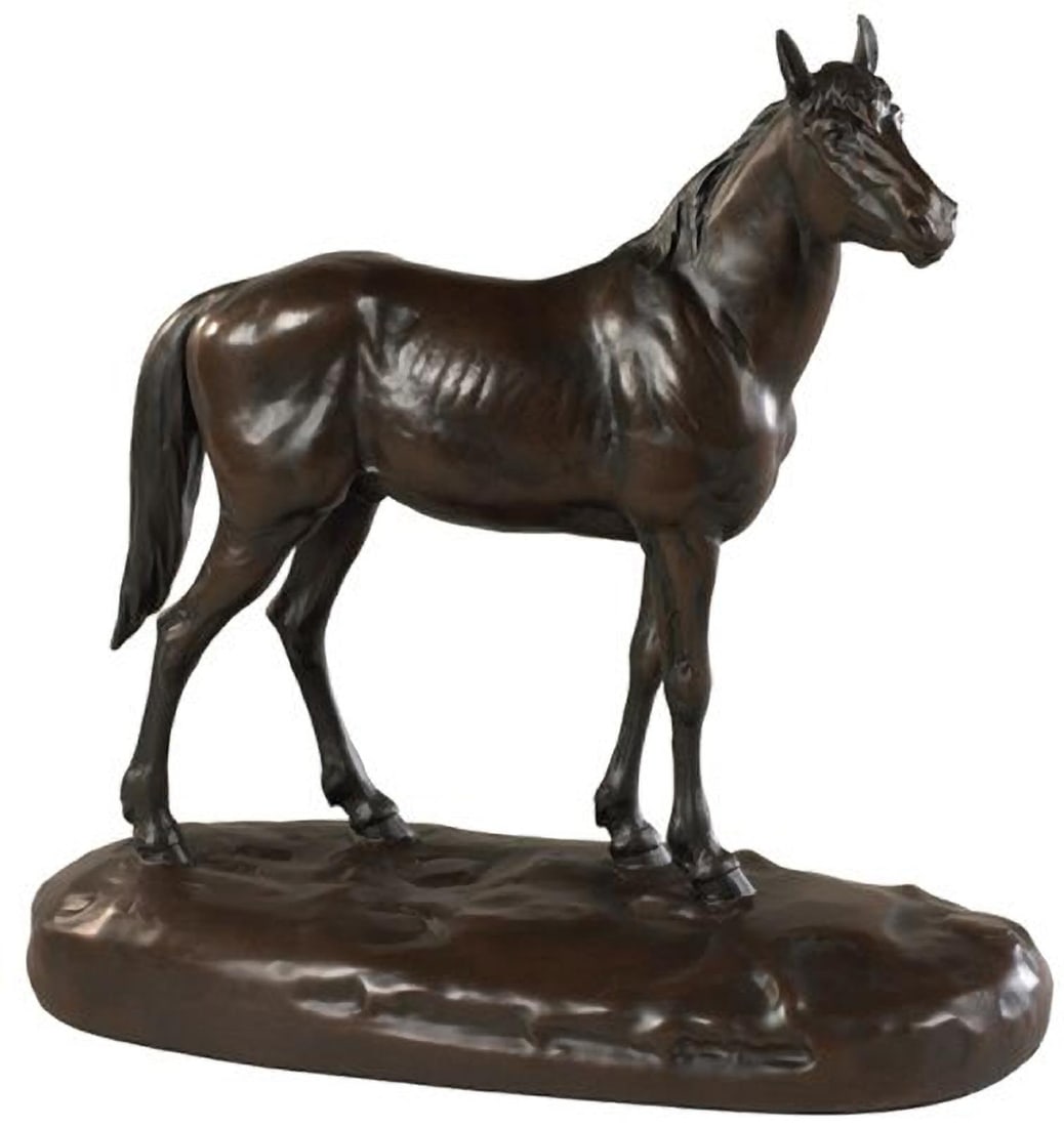 Lodge Style Remington Doc Horse Rock Sculpture Cast Resin 12x6x6 (1 of 1)