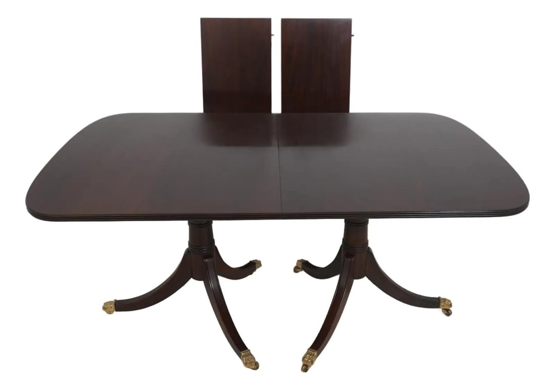 Mahogany Dining Table with Duncan Phyfe Pedestal by Stickley (1 of 10)