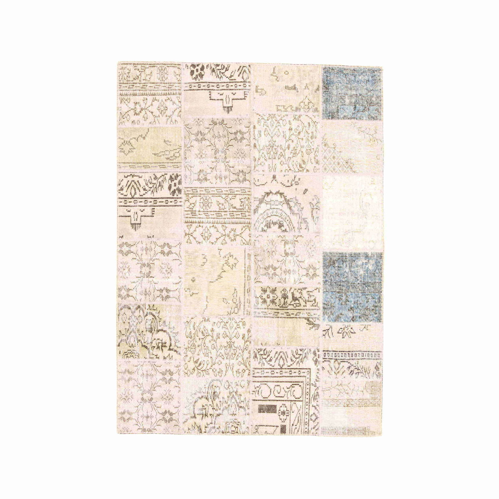 Authentic Handmade Patchwork Wool Carpet 66.9 x 94.5 Inches (1 of 8)