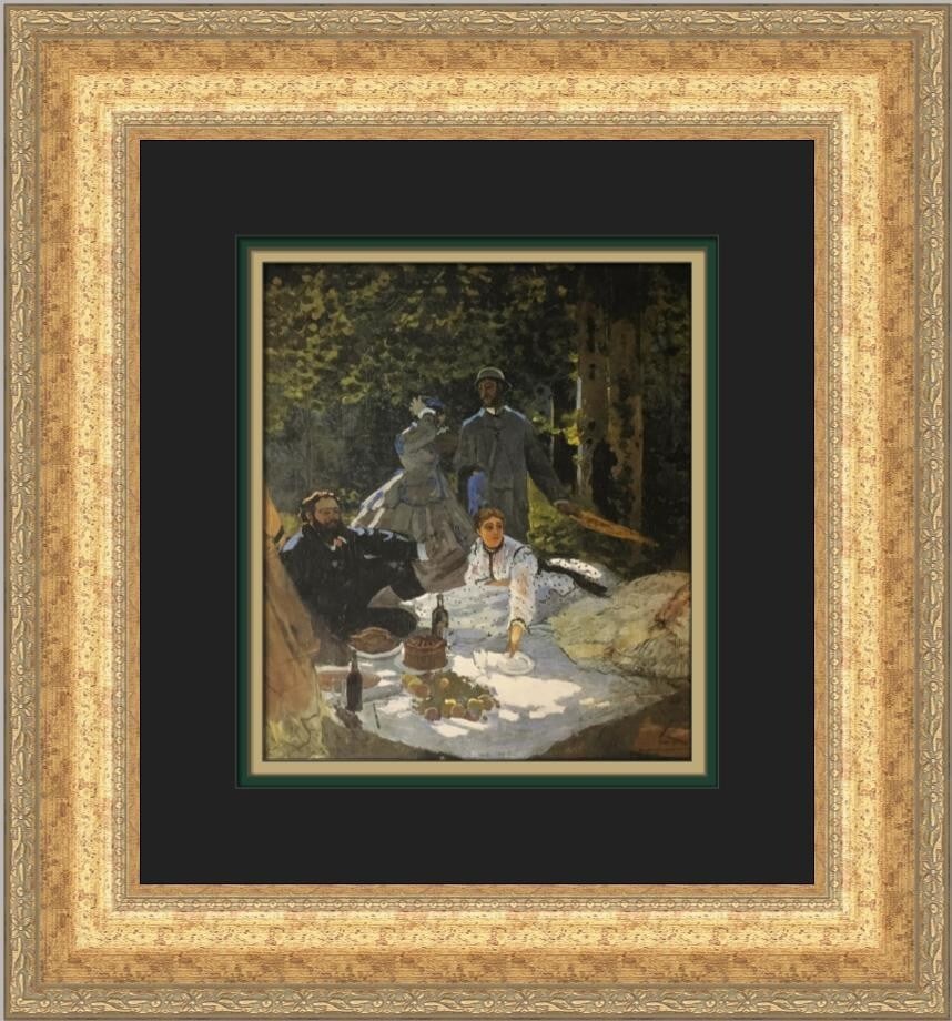 Claude Monet The Picnic Custom Framed Offset Lithograph Print (1 of 2)