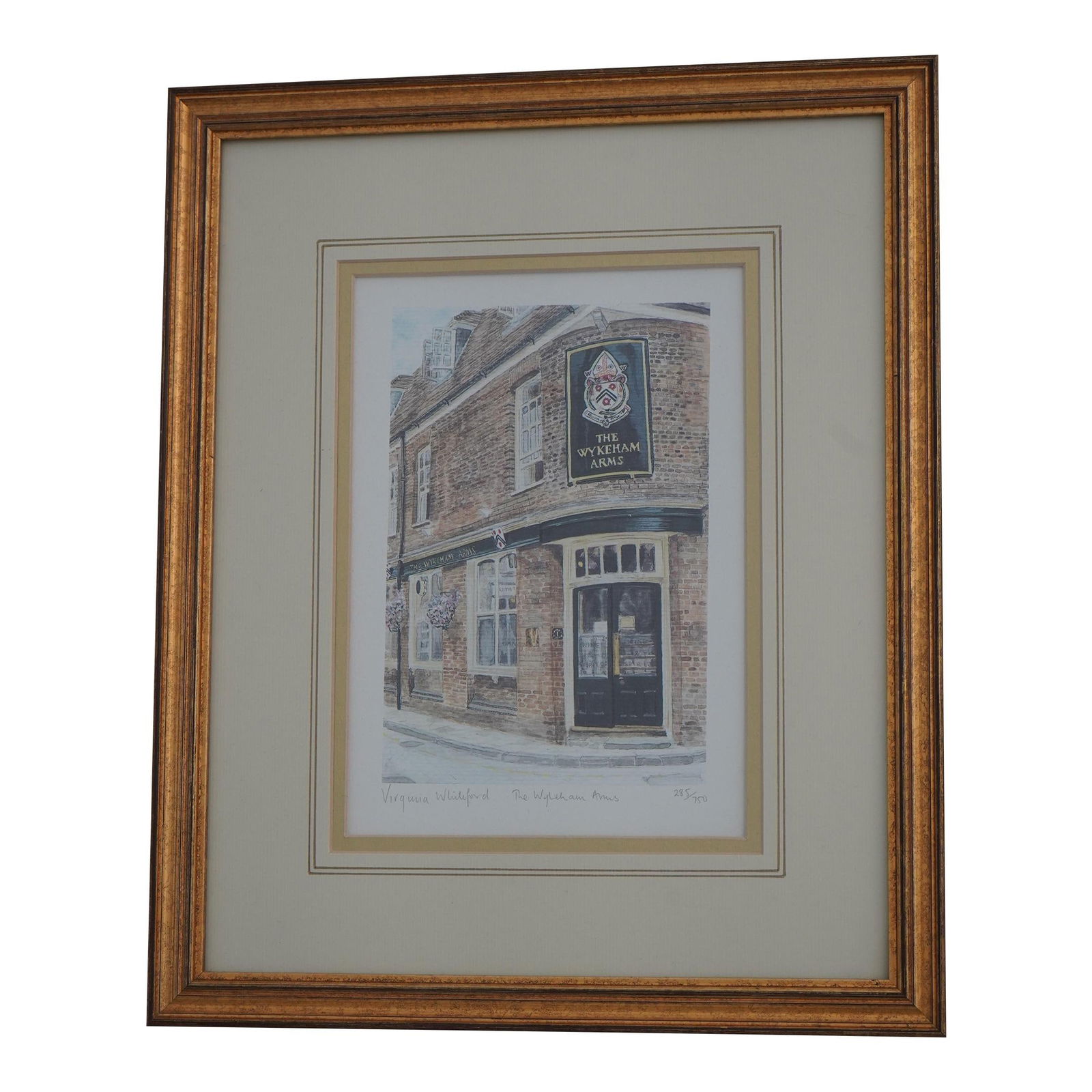 Virginia Whiteford Signed Wykeham Arms Print Professionally Framed 12 x 15 (1 of 10)