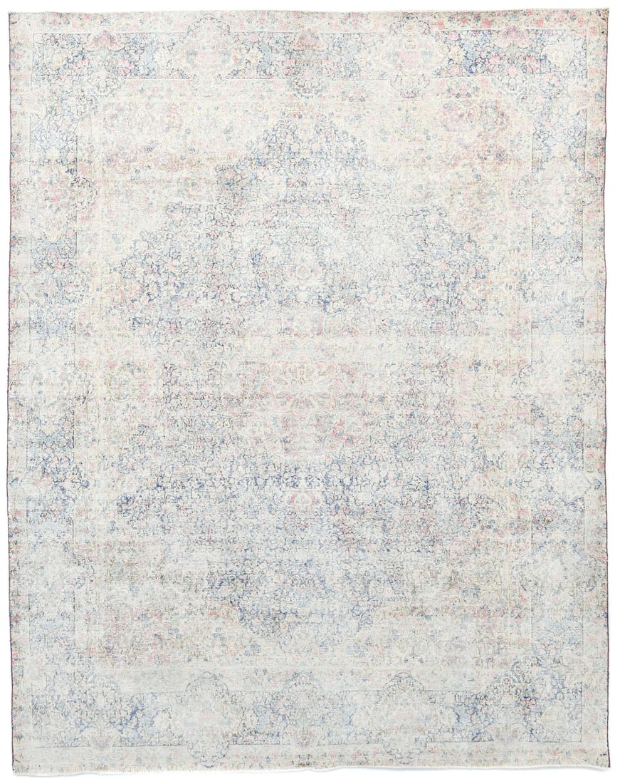 Vintage Handmade Floral Wool Oriental Rug 9'3 x 11'10 (1 of 13)