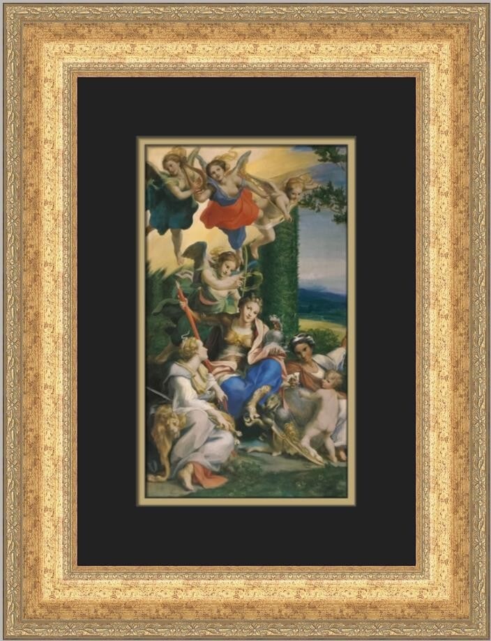Correggio Allegory of the Virtues Custom Framed Print 19x15 Art: Correggio Allegory of the Virtues Custom Framed Print 19x15 Art Discover the beauty of Correggio's 'Allegory of the Virtues' in this stunning custom framed print. This medium-sized artwork captures th