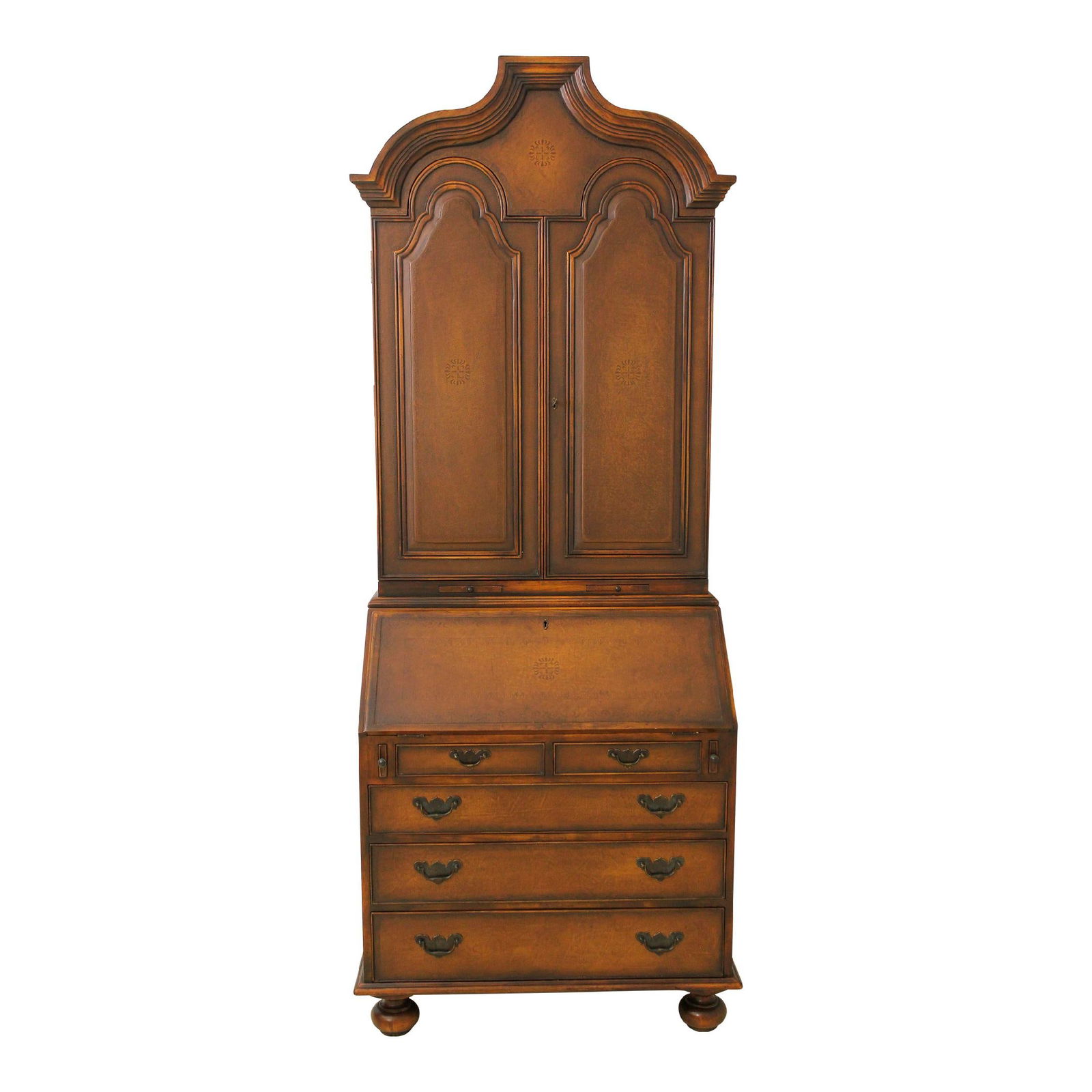 Theodore Alexander Leather Wrapped Secretary Desk with Fitted Interior (1 of 10)