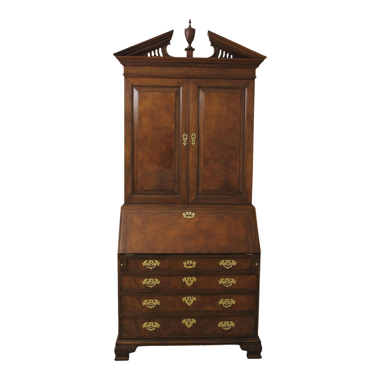 Baker Chippendale Historic Charleston Mahogany Secretary Desk 2 Piece (1 of 10)