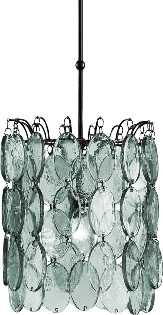 Currey Airlie Pendant Light Industrial Style Recycled Glass Brass (1 of 3)