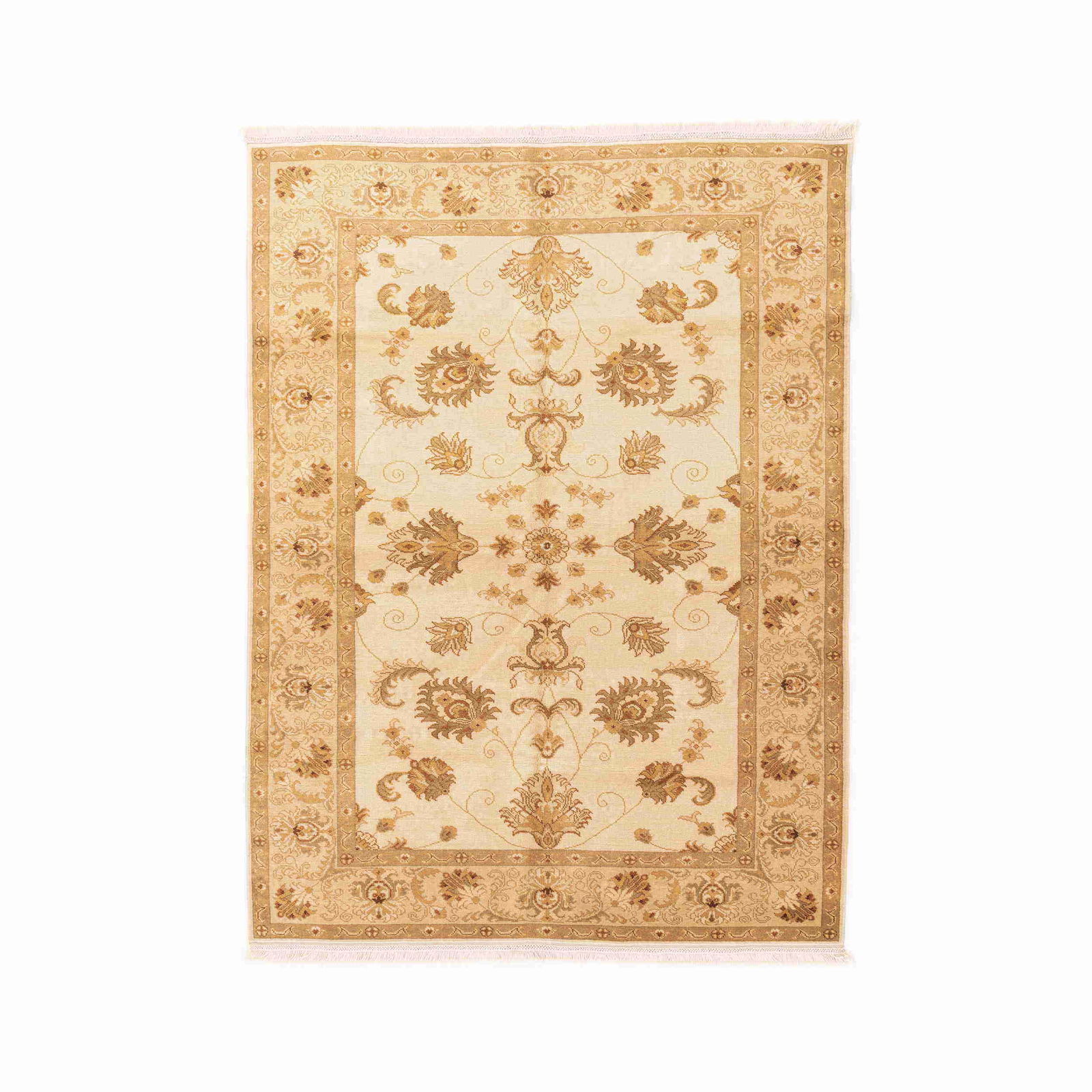 Authentic Usak Handmade Wool Carpet 67.7 x 92.1 Inches (1 of 8)