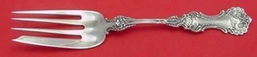 Whiting Pompadour Sterling Silver Cold Meat Fork 7.5 Inch Unmonogrammed (1 of 2)
