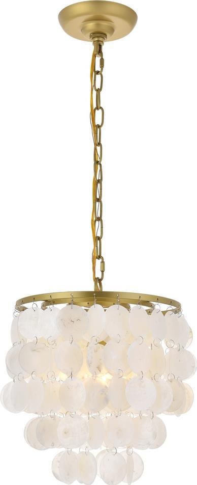 Elegant Lighting Selene Adjustable Brass Pendant Light UL-Listed: Elegant Lighting Selene Adjustable Brass Pendant Light UL-Listed Illuminate your space with the Adjustable Height Selene Brass Pendant. This elegant pendant light features a brass finish and is crafte