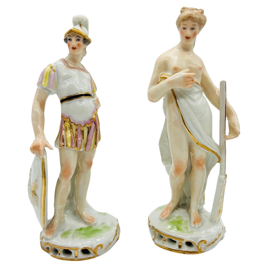 Edme Samson Rococo Porcelain Figures Mars Venus Set of 2 (1 of 6)
