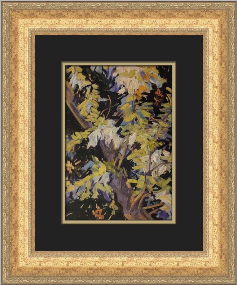 Vincent Van Gogh Branches of Flowering Acacia Custom Framed Print 20 x 16: Vincent Van Gogh Branches of Flowering Acacia Custom Framed Print 20 x 16 This exquisite custom framed print features Vincent Van Gogh's captivating artwork, "Branches of Flowering Acacia." Measuring