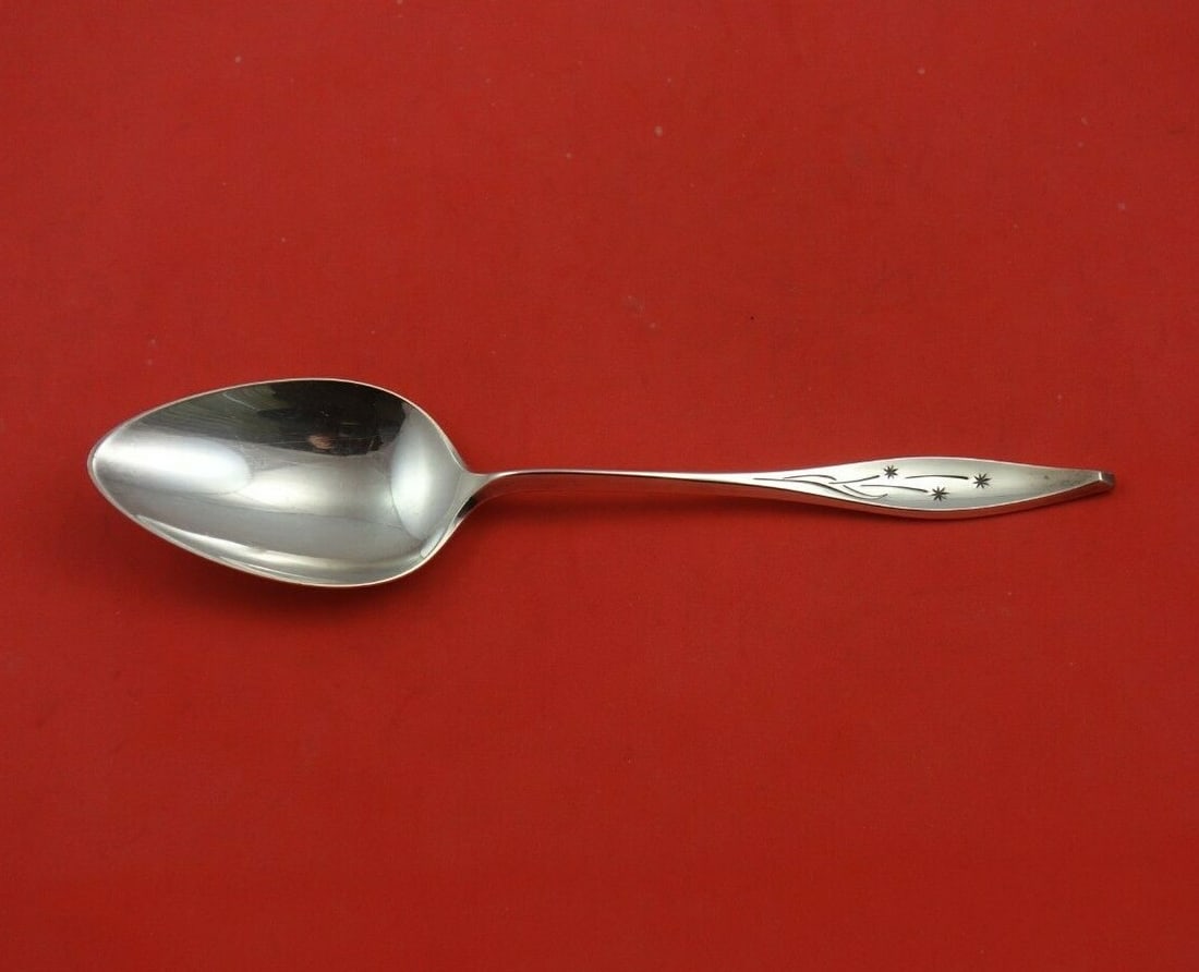 Reed and Barton Star Sterling Silver Serving Spoon 8 3/8 Inch (1 of 3)