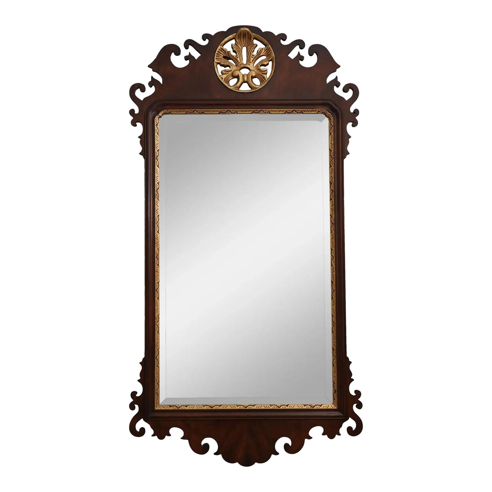 Henkel Harris Chippendale Mirror Mahogany Finish No.29 SPNEA 23x44.5 (1 of 10)