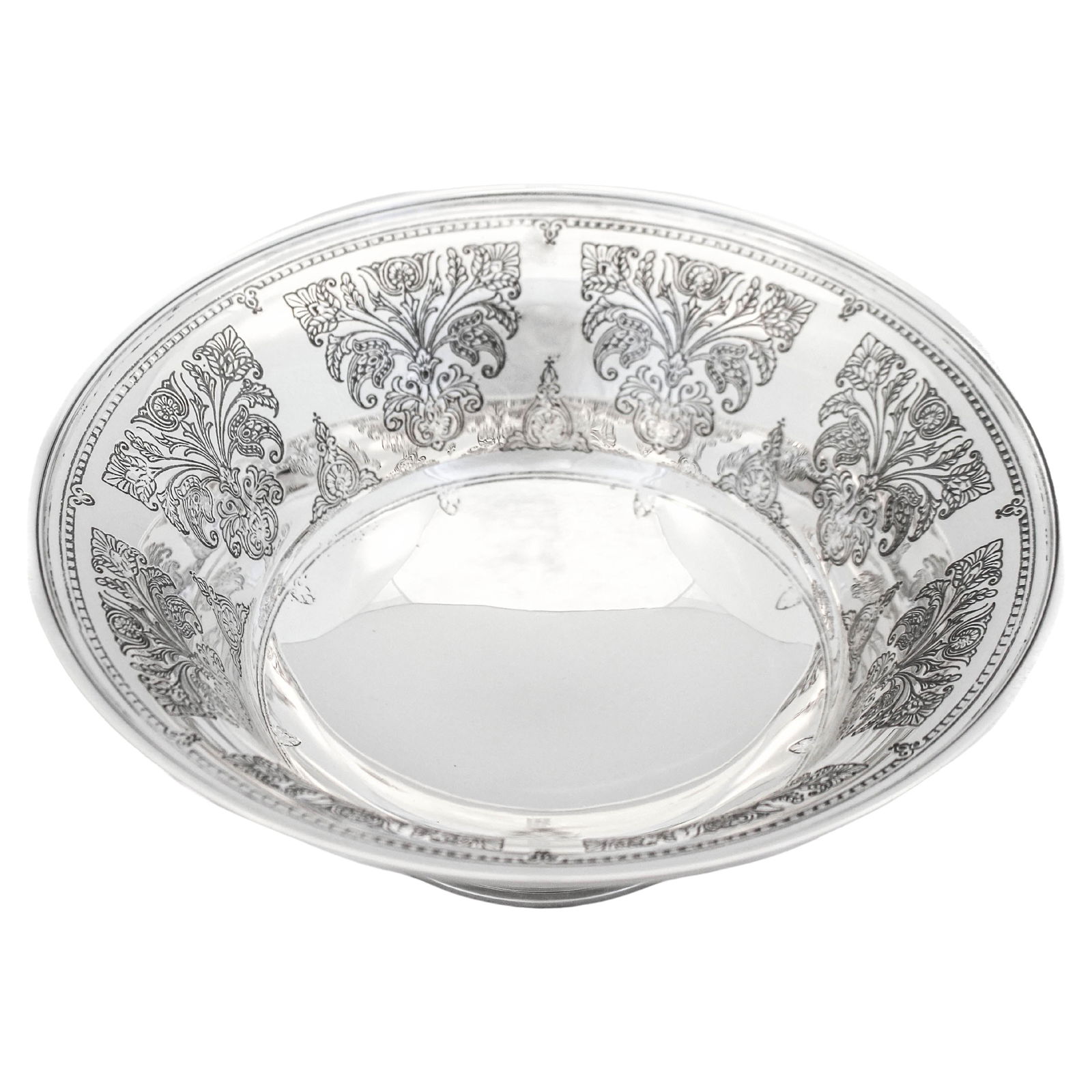 Tiffany & Co Sterling Silver Bowl 1930s Floral Etched Design (1 of 5)