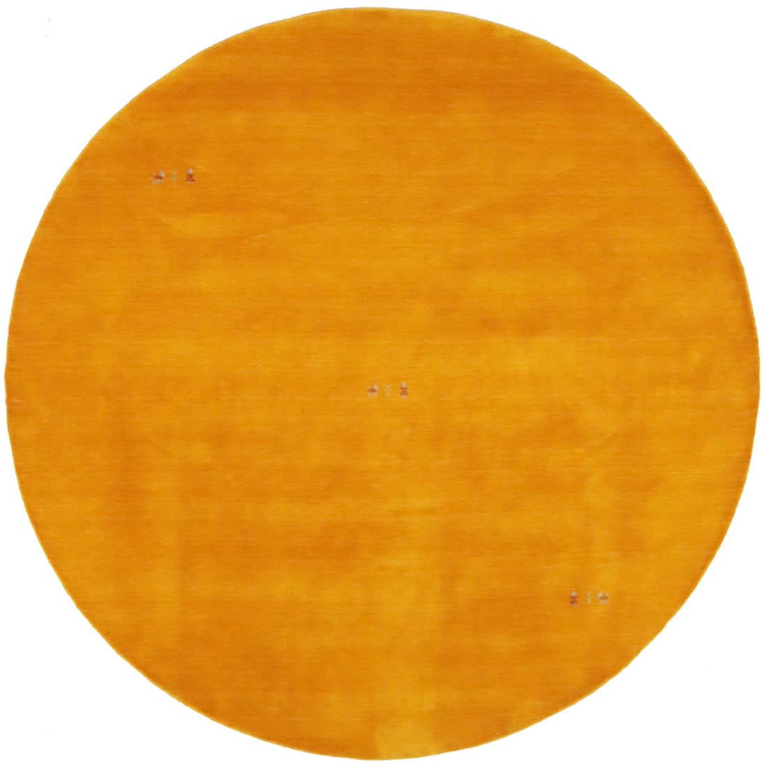 8ft Handmade Gabbeh Round Rug Marigold Modern Pictorial Design (1 of 9)