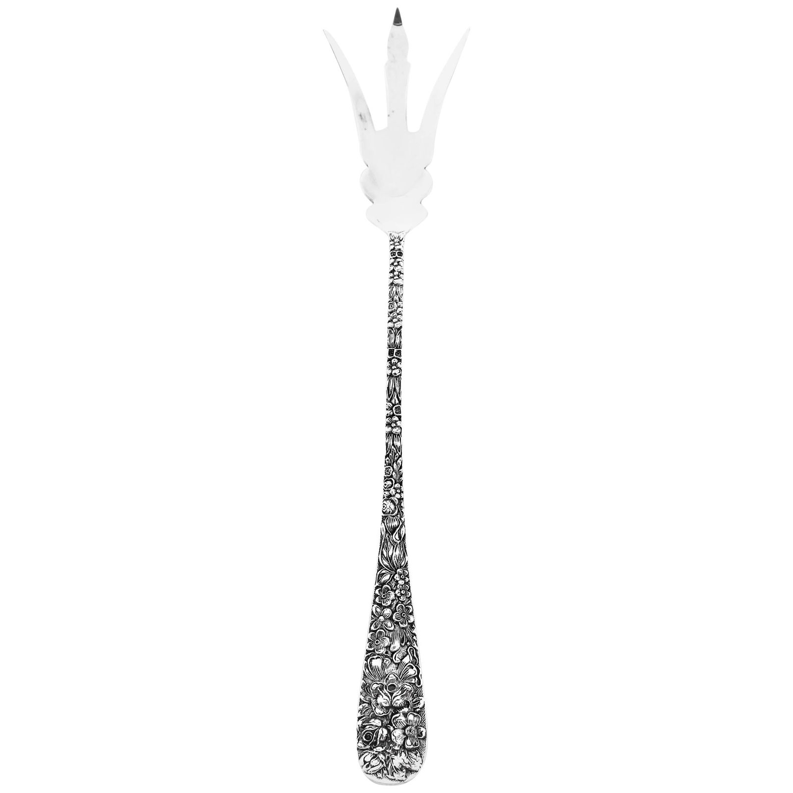 Kirk-Stieff 1888 Sterling Silver Repousse Serving Fork (1 of 4)