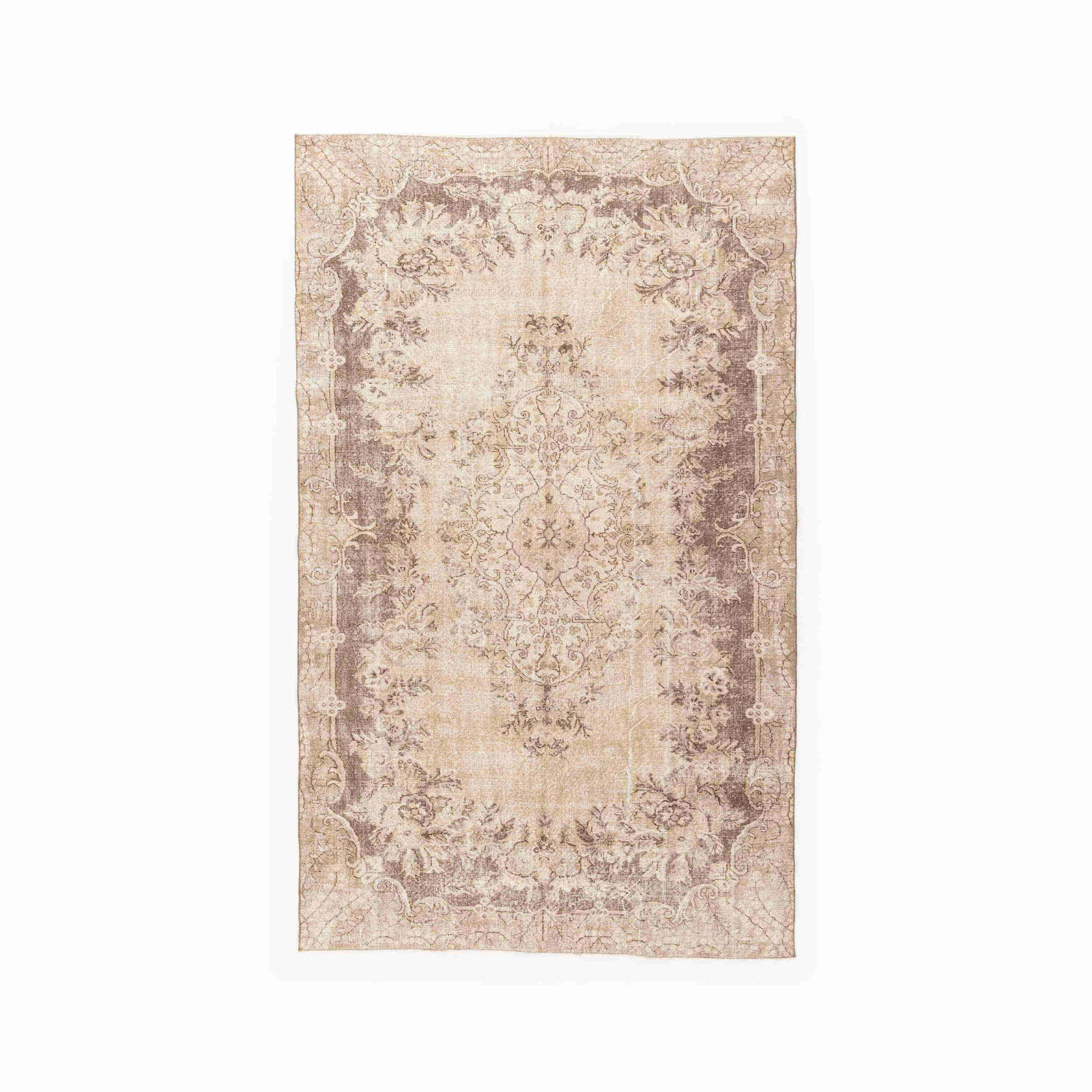 Authentic Vintage Handmade Wool on Cotton Carpet 72.4 x 118.9 (1 of 8)