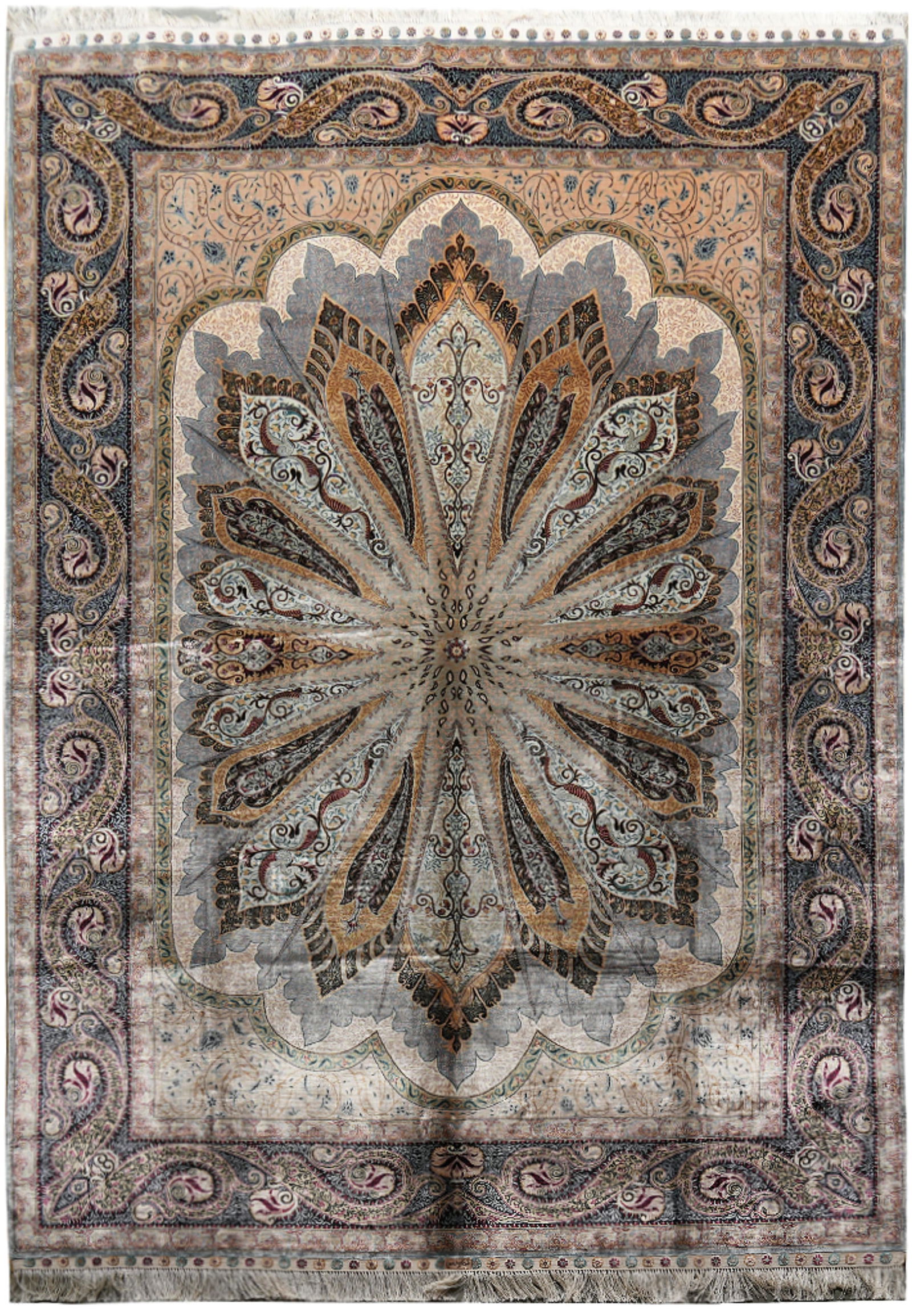 Elegant 6 x 9 Silk Rug (1 of 10)