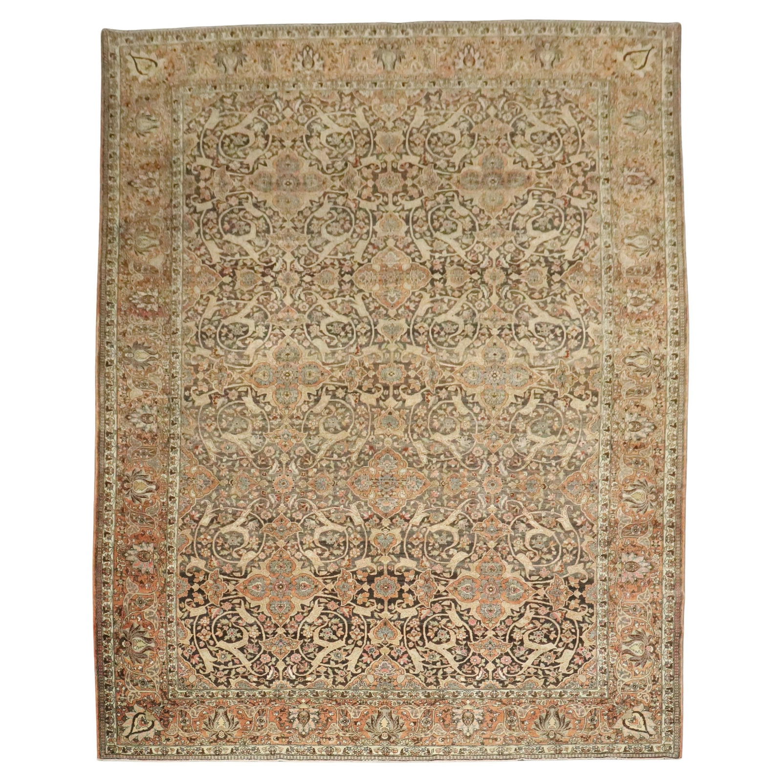 Antique Persian Joshegan Large Tribal Rug 142 x 197 in Wool Hand-Woven (1 of 16)